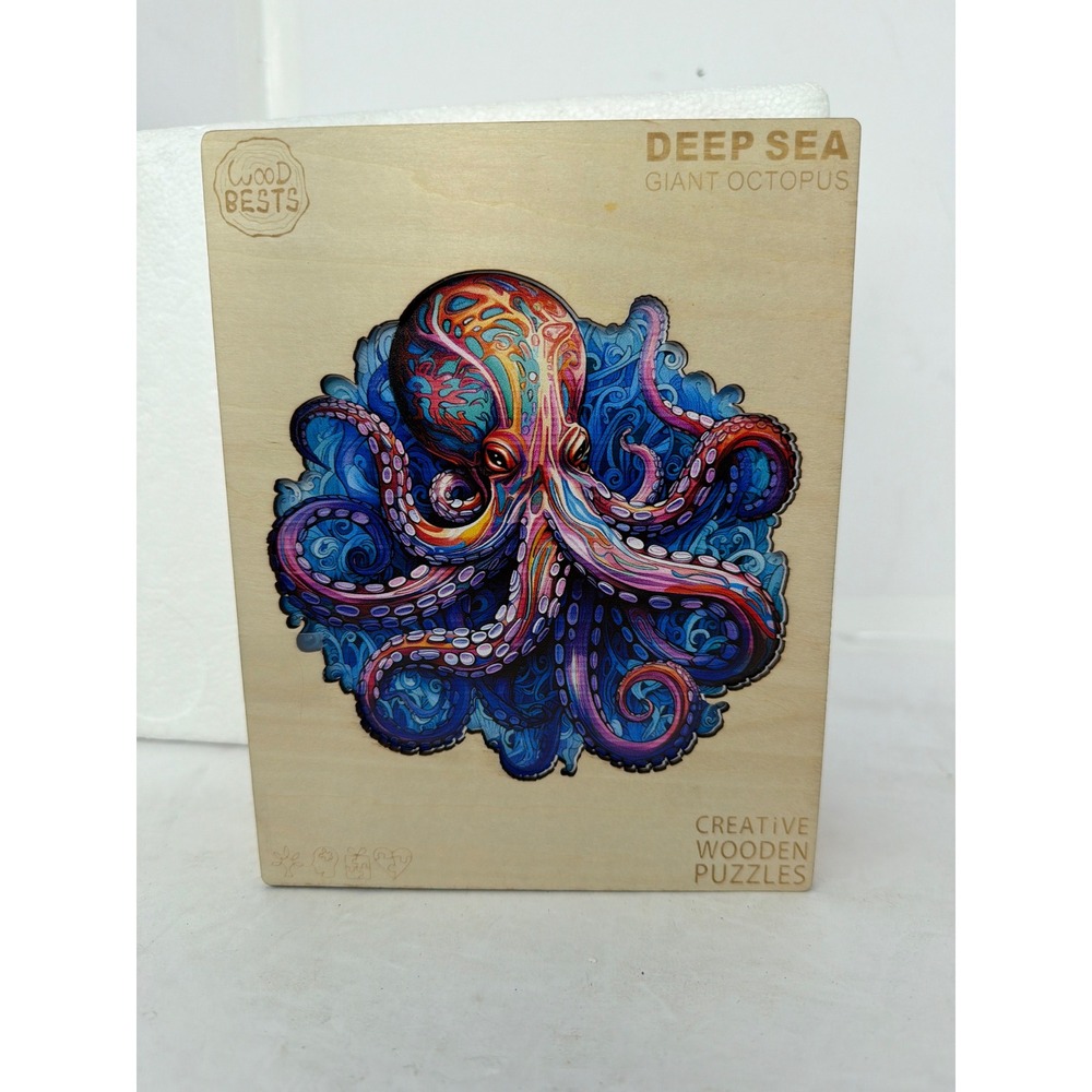 Woodbests Deep Sea Giant Octopus Creative Wooden Puzzle 300 Pcs Size L Basswood
